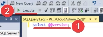 6. В окне «Results» отобразится версия SQL Server, как показано на снимке экрана ниже. Быстрый способ выполнить запрос — нажать клавишу F5: