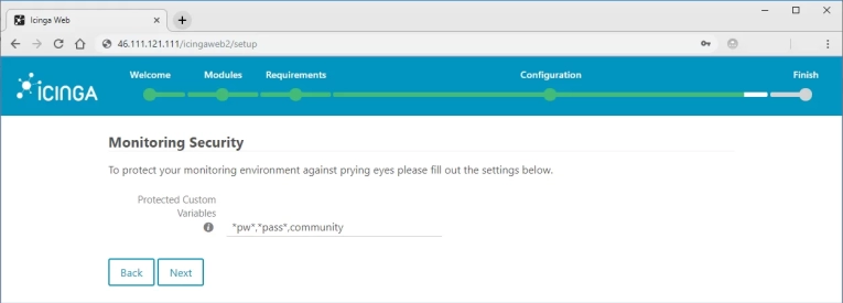 На следующем экране показан подробный отчет о текущей конфигурации. Проверьте конфигурацию и нажмите Готово, чтобы завершить процесс установки: