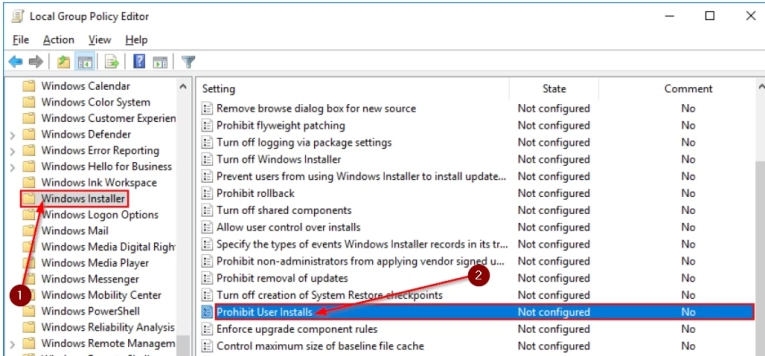 Скриншот №2. Выбор раздела.