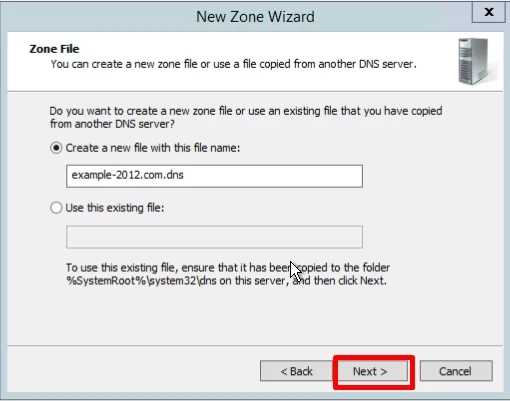 Выберите, разрешить динамические обновления или нет. Разрешать не рекомендуется в силу значимой уязвимости. Перейдите Далее: