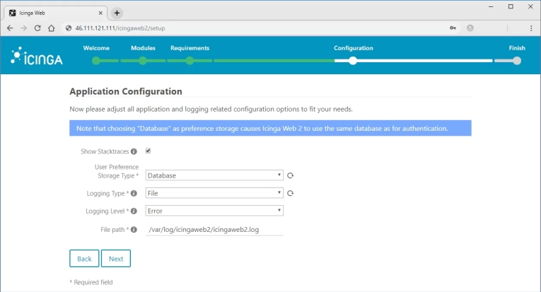Просмотрите информационный отчет и, если ошибок нет, нажмите Next для продолжения: